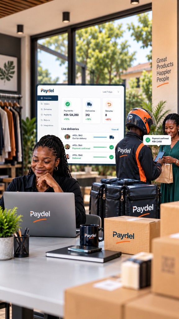 Paydel connects shop owners, live deliveries, and payment confirmation in one platform